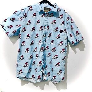 Baseballism MLB Men’s button down, baseball head print shirt